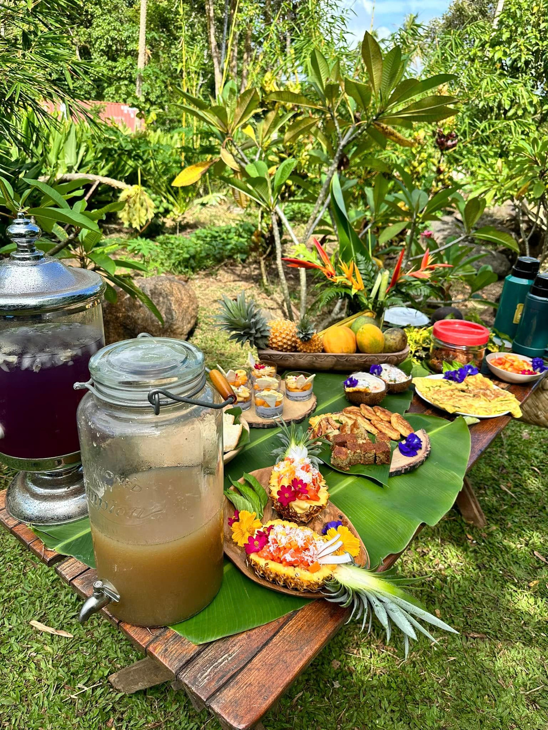Cooking Class à Raiatea — table dressée au fa'apu Fa'aora LAB